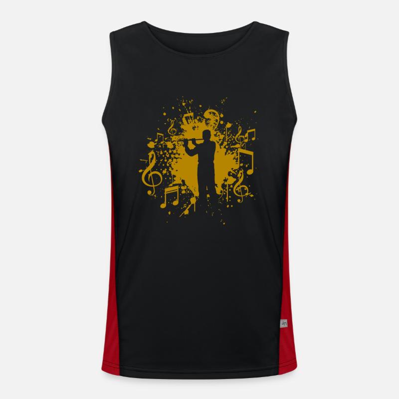 Querflöte Funktionelles Kontrast-Tank Top für Männer 