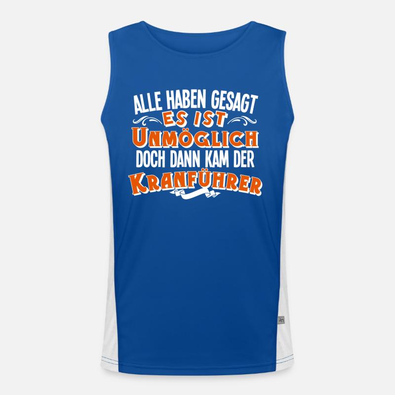 Kranführer Funktionelles Kontrast-Tank Top für Männer 