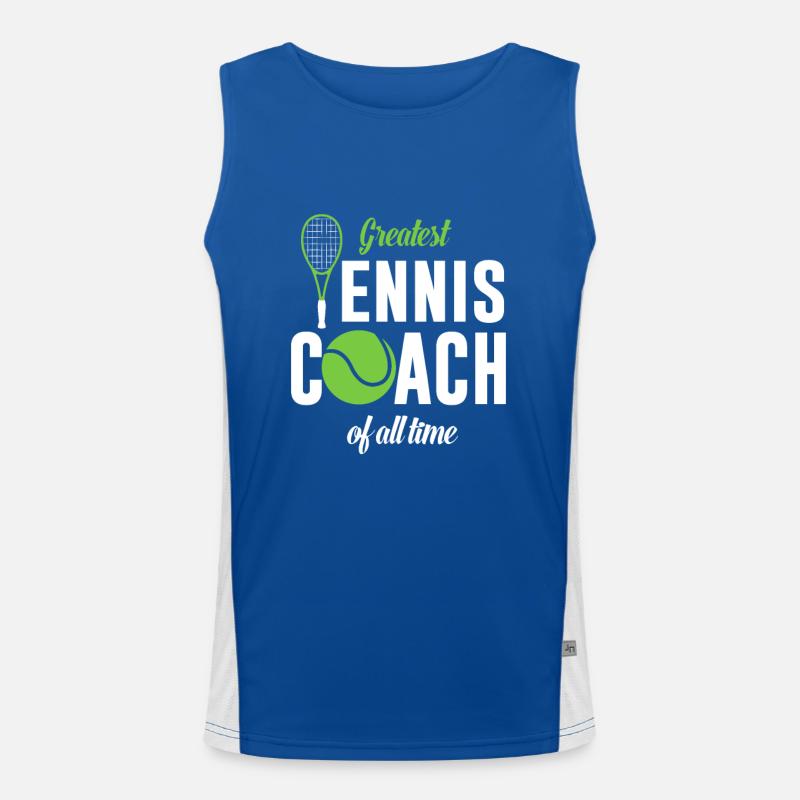 Largest tennis coach ever Men's Functional Contrast Tank Top 