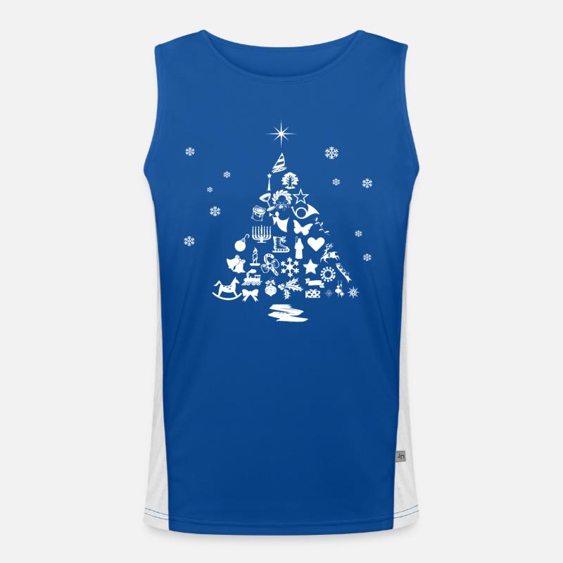 Arbre de Noël festif avec cadeaux Débardeur respirant contrasté Homme 