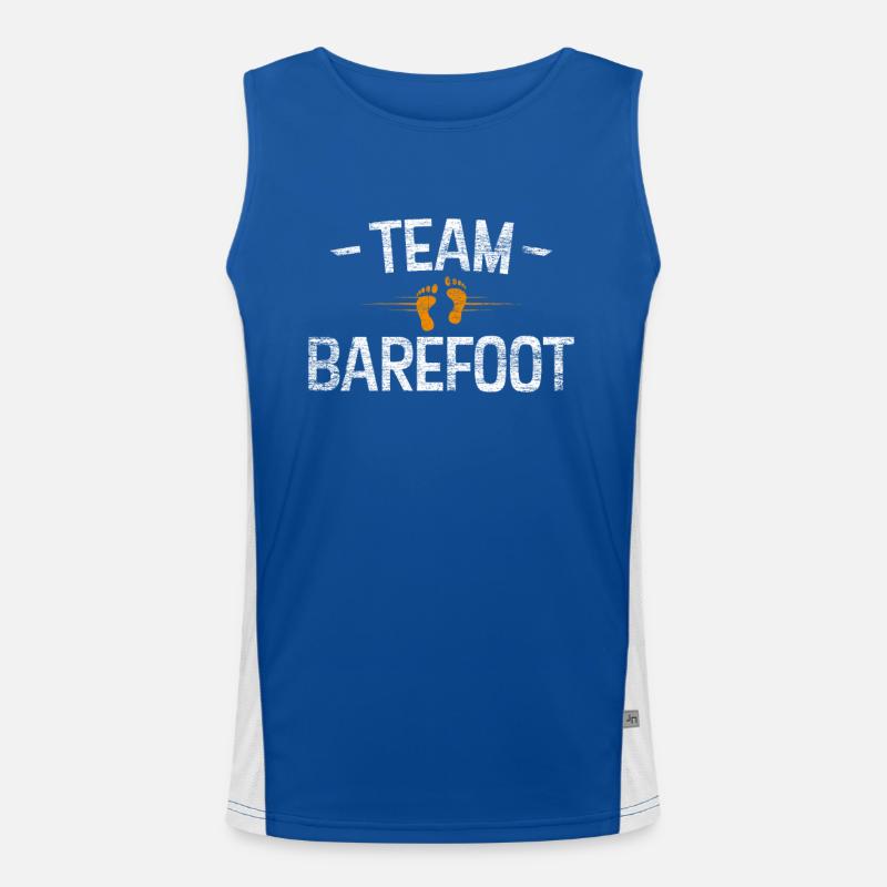Barfuß Team Funktionelles Kontrast-Tank Top für Männer 