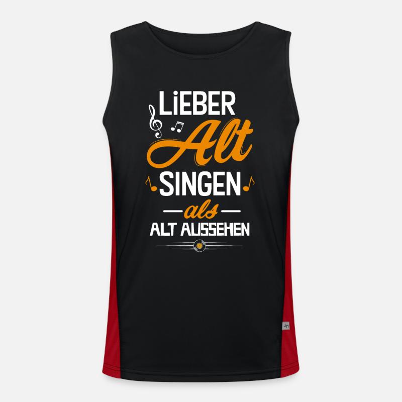 Chor singen Funktionelles Kontrast-Tank Top für Männer 