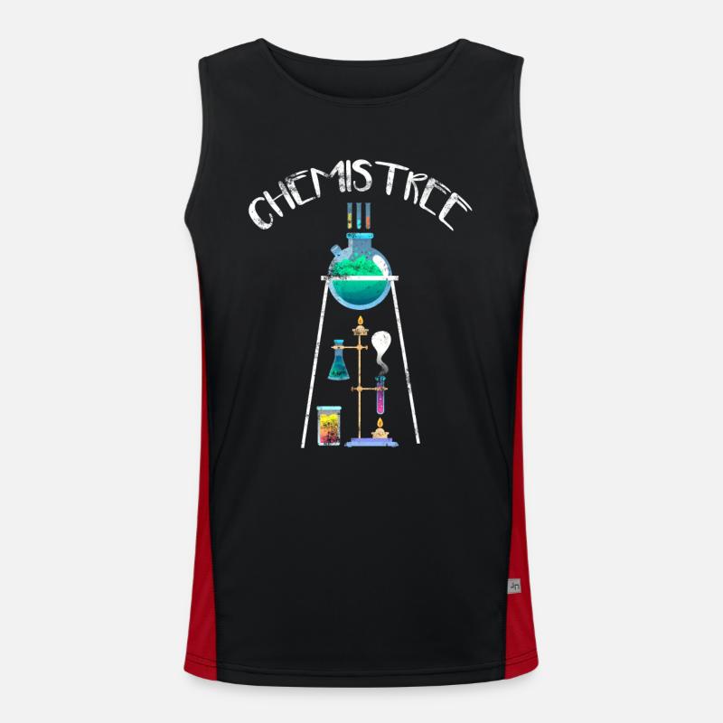 Chemist tree physicist chemistry laboratory assistant teacher Men's Functional Contrast Tank Top 
