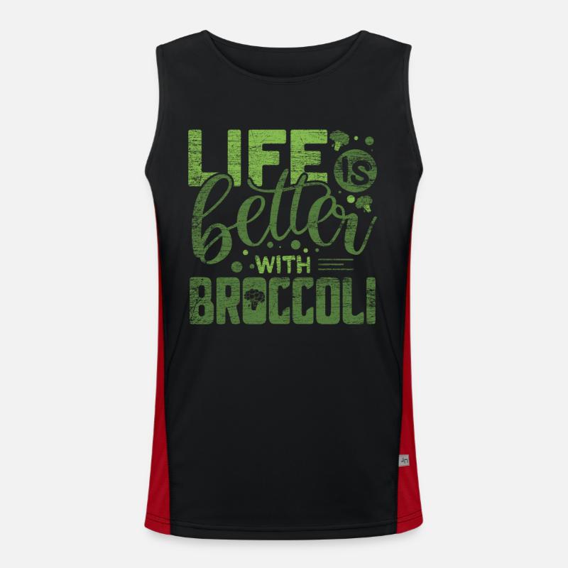 broccoli Men's Functional Contrast Tank Top 