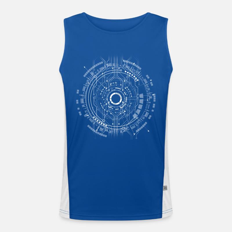 ordinateur c-base étoile space cpu nerd pc coder star Débardeur respirant contrasté Homme 