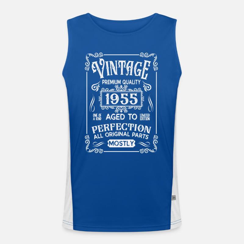 Birthday born in 1955 Men's Functional Contrast Tank Top 