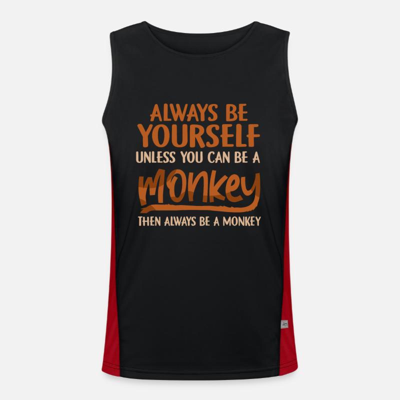 Affe Funktionelles Kontrast-Tank Top für Männer 