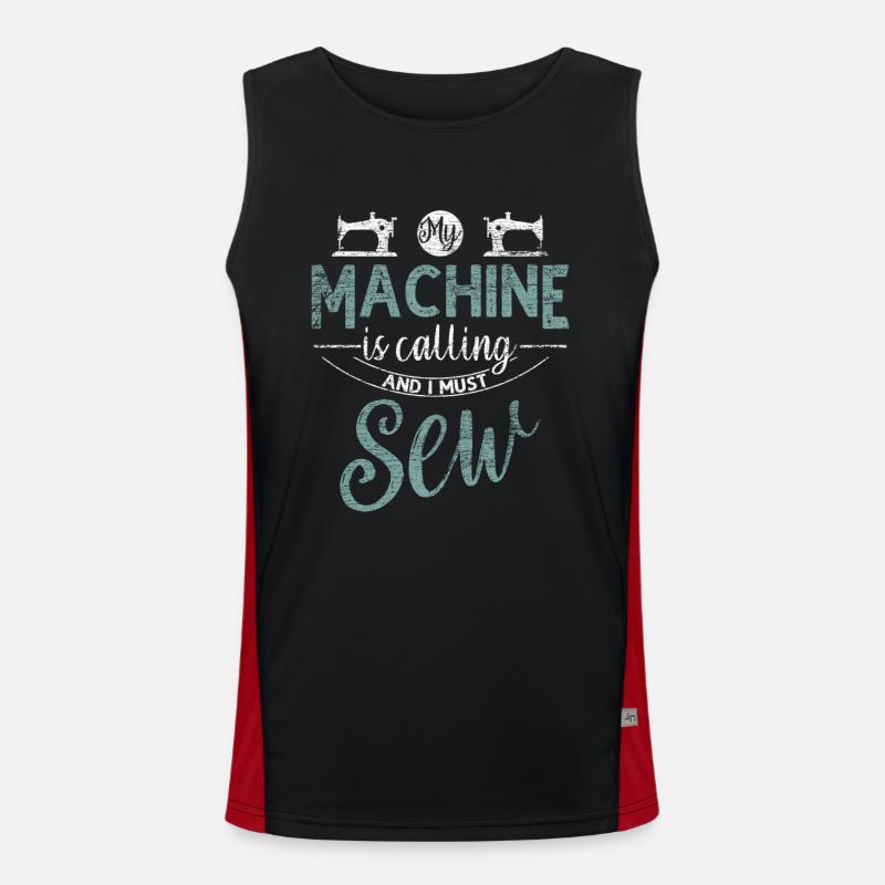 Sewing sewing machine Men's Functional Contrast Tank Top 