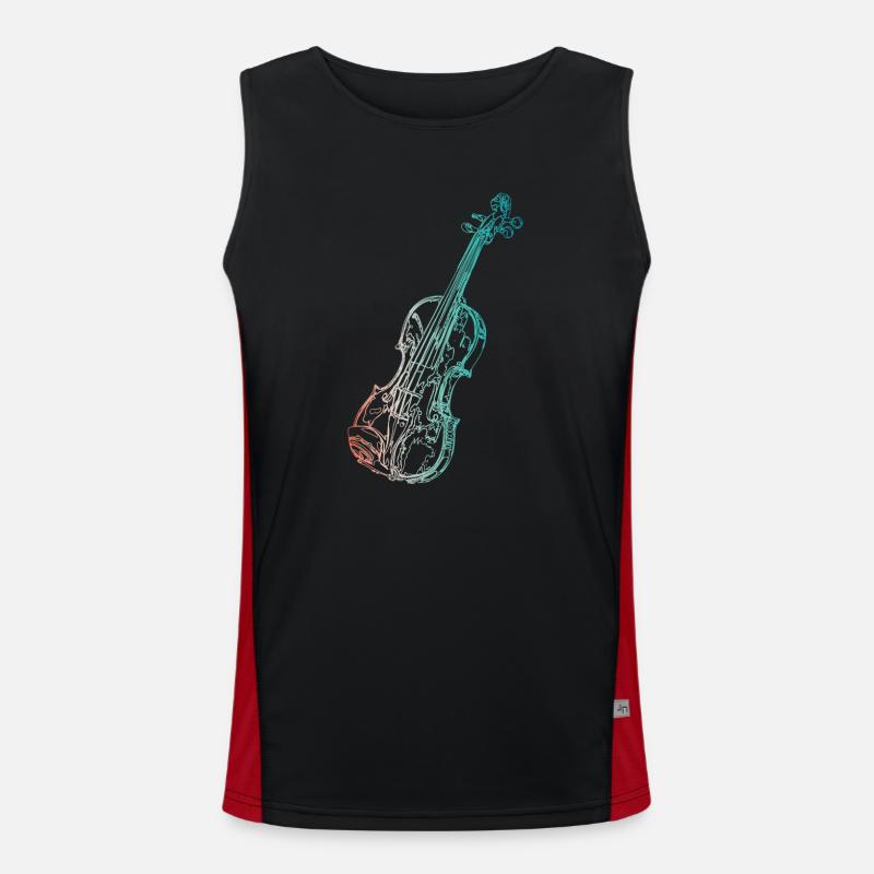 Violine Funktionelles Kontrast-Tank Top für Männer 
