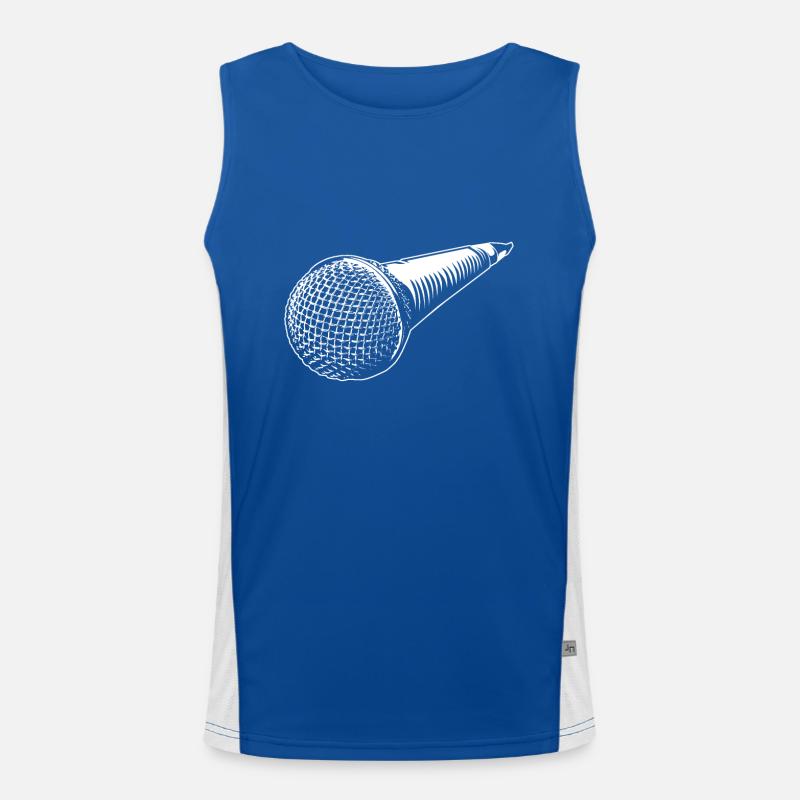 Mikrofon Funktionelles Kontrast-Tank Top für Männer 