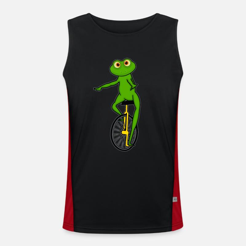 Monocycle, grenouille monocycle Débardeur respirant contrasté Homme 