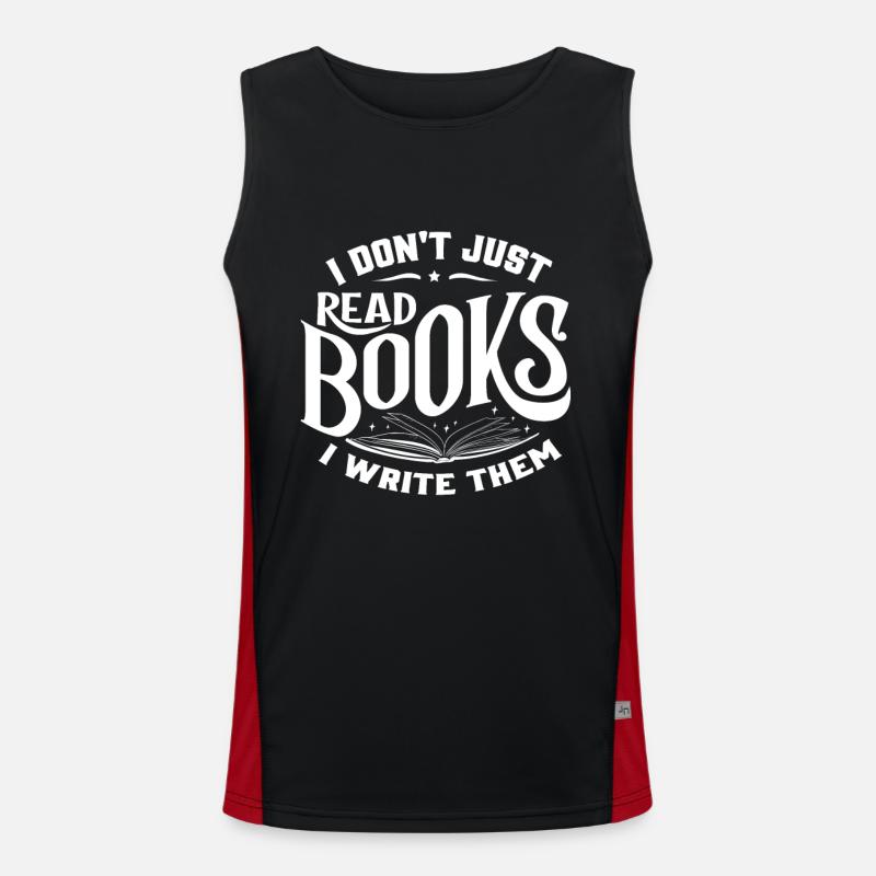 Author Writing books Men's Functional Contrast Tank Top 