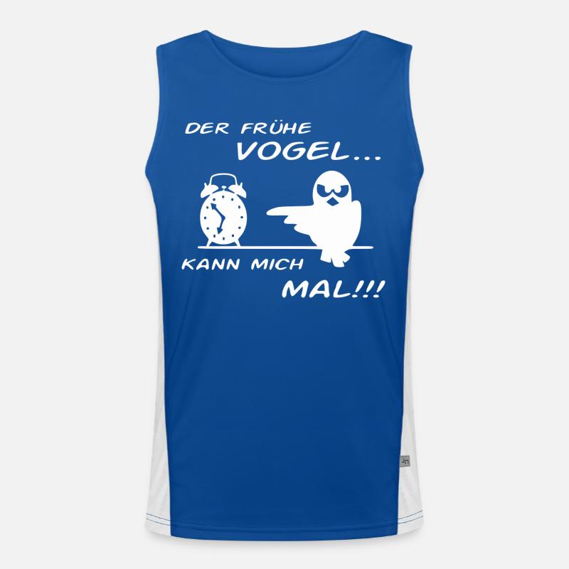 Der Frühe Vogel kann mich mal !!! Funktionelles Kontrast-Tank Top für Männer 