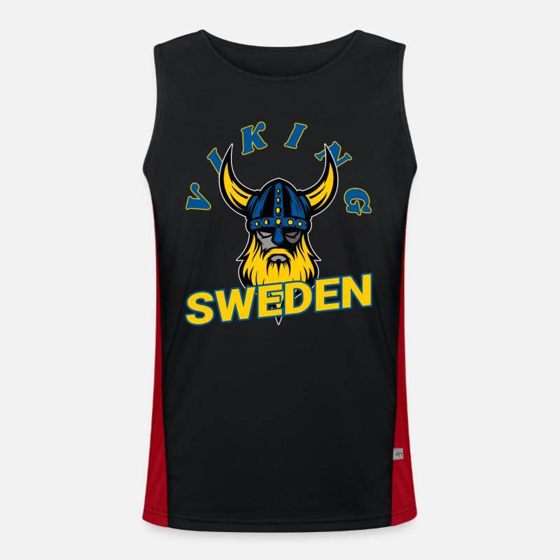 Schweden, Wikinger Funktionelles Kontrast-Tank Top für Männer 