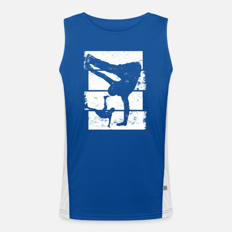 Breakdancer Funktionelles Kontrast-Tank Top für Männer 
