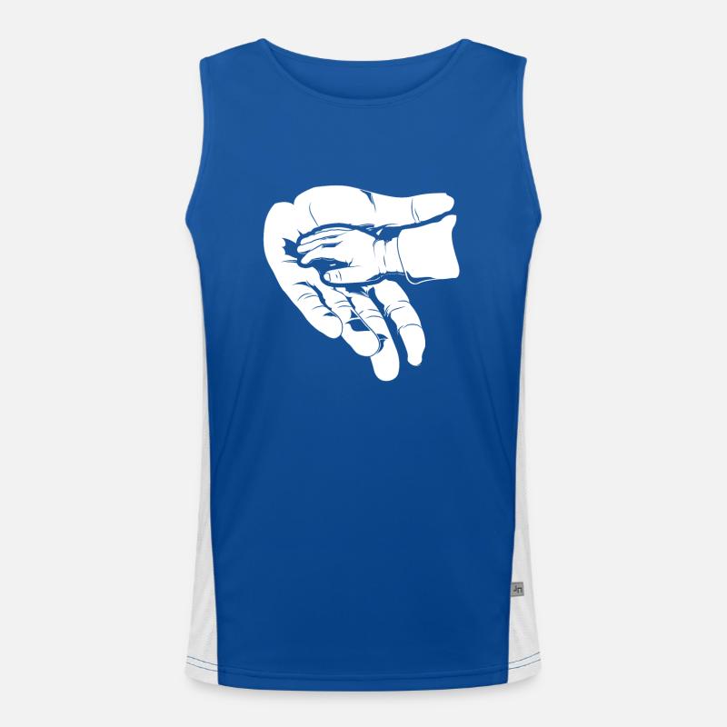 Vater und Tochter Funktionelles Kontrast-Tank Top für Männer 