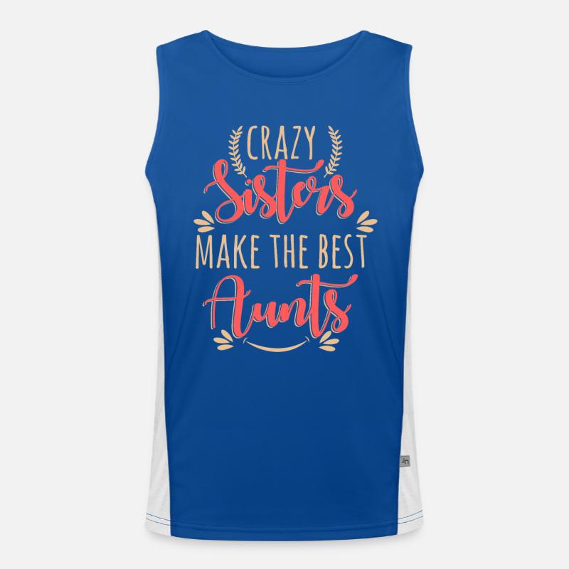 Crazy Sisters Make The Best Aunts Men's Functional Contrast Tank Top 