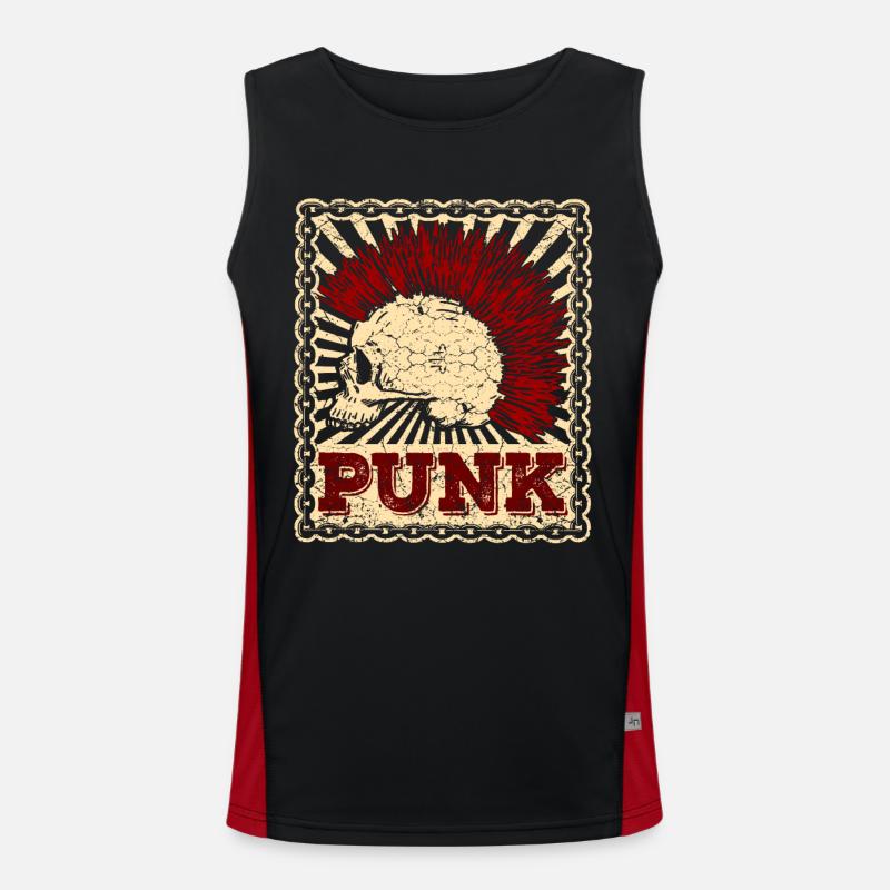 Punk Punk Rock Musique Punks Anarchy Punk Gift Débardeur respirant contrasté Homme 