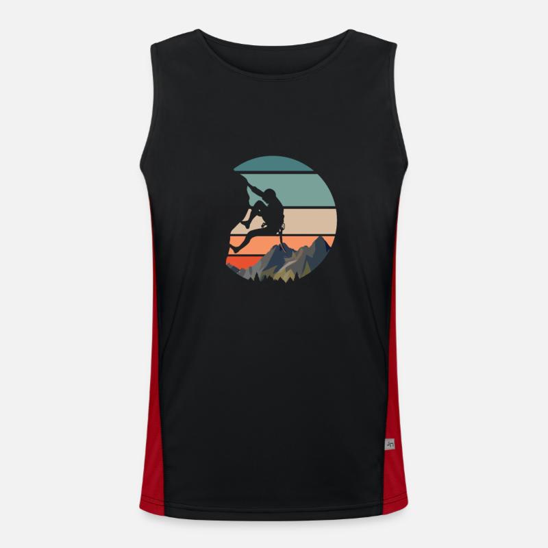 Vintage Boulderer Boulder Geschenk Funktionelles Kontrast-Tank Top für Männer 