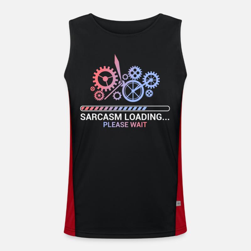 computer - Men's Functional Contrast Tank Top  - black/red