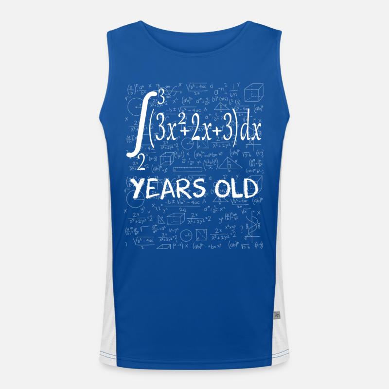 Funny Math Geek Integral Calculus 27th Birthday 27 Men's Functional Contrast Tank Top 