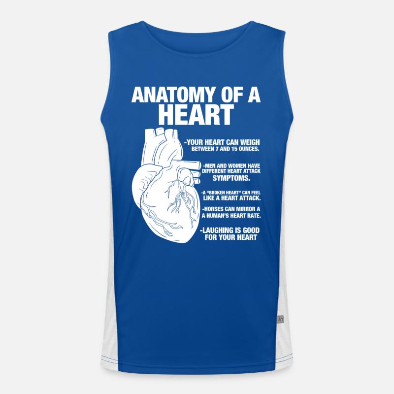 Anatomie eines menschlichen Herzens Anatomischer Funktionelles Kontrast-Tank Top für Männer 