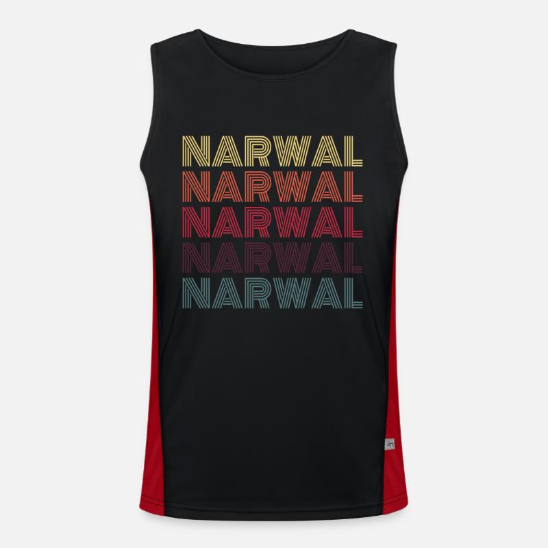 Narwal, Narwal Narwale, Narwal Einhorn Funktionelles Kontrast-Tank Top für Männer 