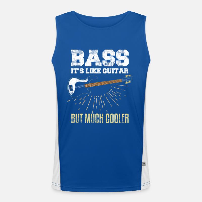 Bas gitarr cool basist basist musiker Funktionell kontrasttanktopp för herrar 