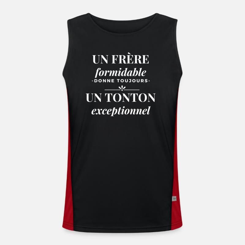Exceptional formidable uncle brother - Men's Functional Contrast Tank Top - black/red