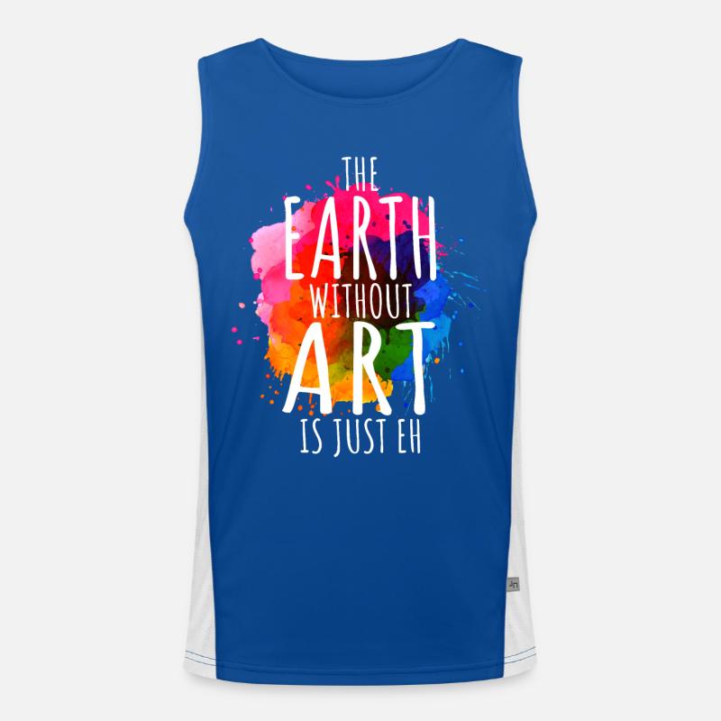 Earth Without Art Is Just Eh Kunst Kunstlehrer Funktionelles Kontrast-Tank Top für Männer 