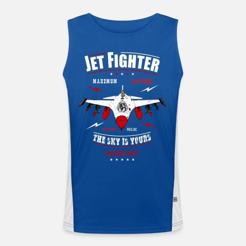 Jet Pilot Funktionelles Kontrast-Tank Top für Männer 