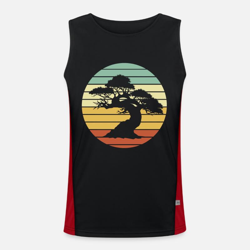 Bonsai tree Men's Functional Contrast Tank Top 