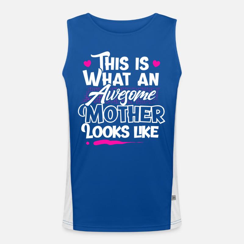 Mama Mutter Funktionelles Kontrast-Tank Top für Männer 