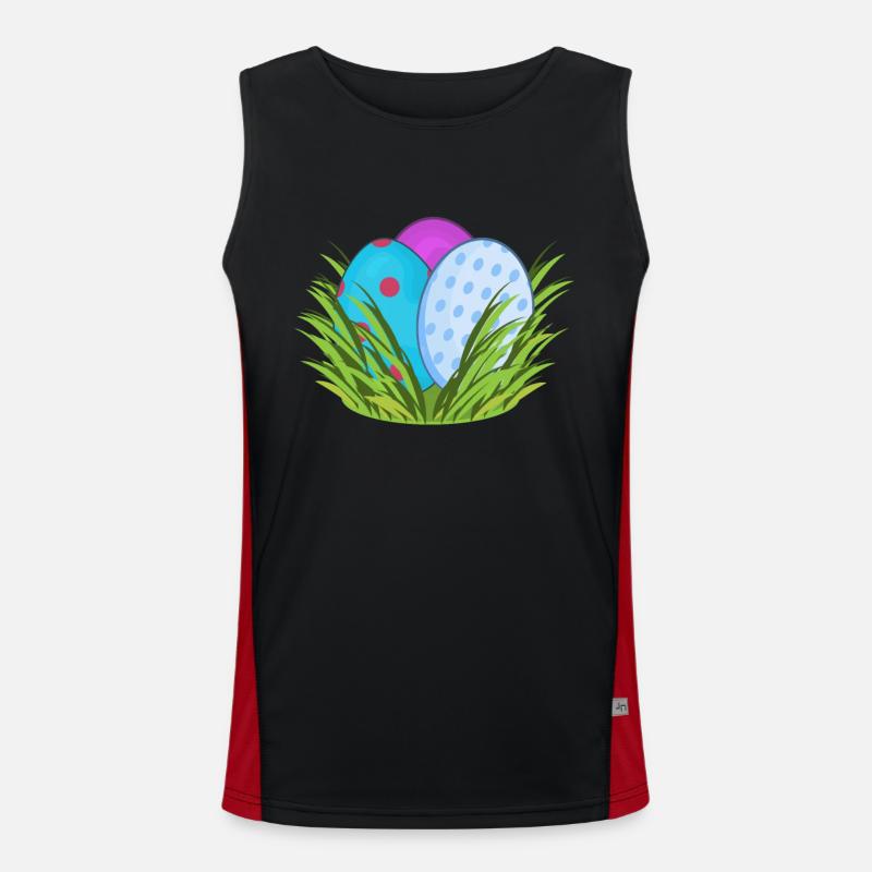 Easter Easter eggs Easter nest Men's Functional Contrast Tank Top 