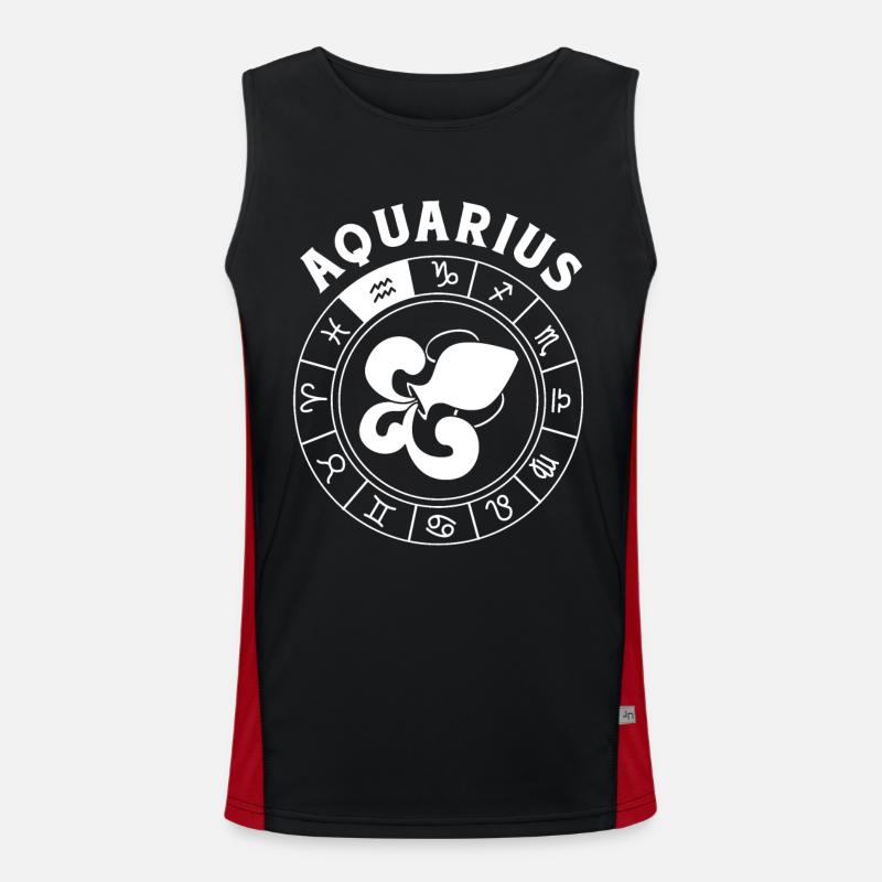 Sternzeichen Wassermann Funktionelles Kontrast-Tank Top für Männer 