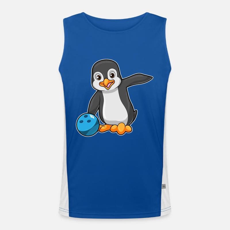 Penguin Bowling Boule de bowling Débardeur respirant contrasté Homme 