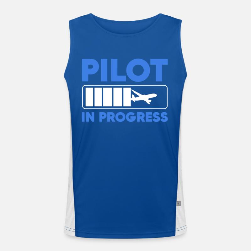 Pilot In Progress Funktionelles Kontrast-Tank Top für Männer 
