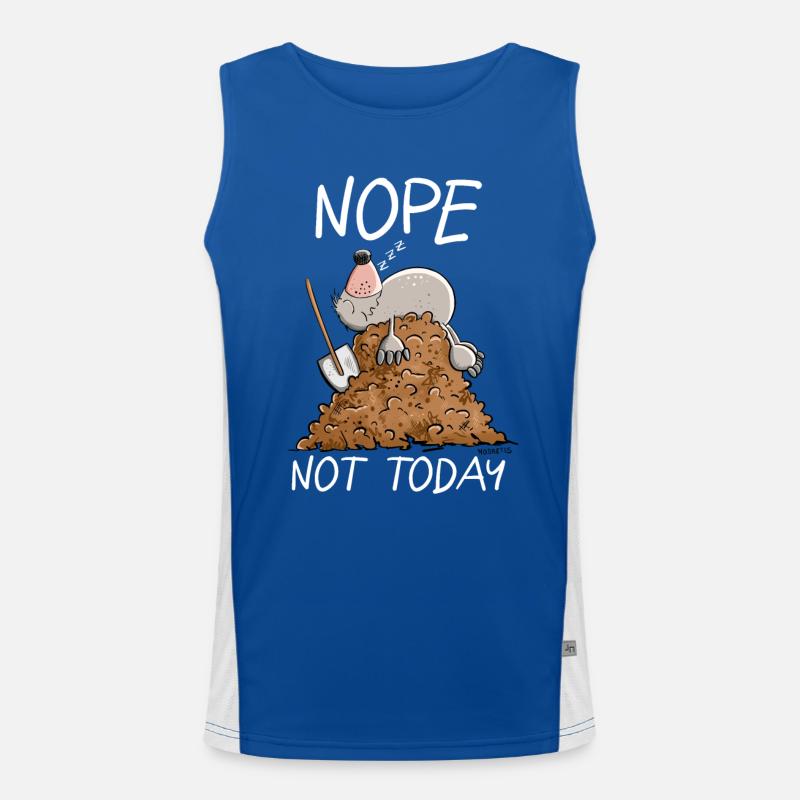 La taupe paresseuse I Nope Not Today Sort Débardeur respirant contrasté Homme 