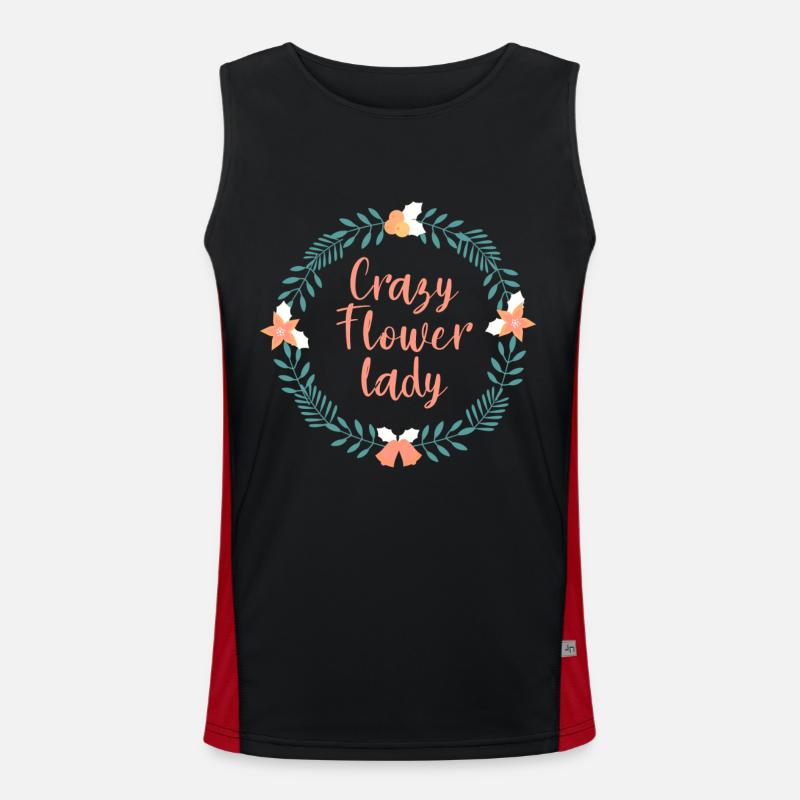 Fleuriste Fleur Crazy Lady Débardeur respirant contrasté Homme 