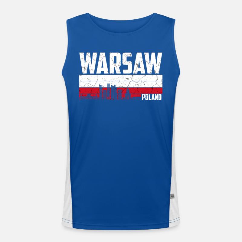 Varsovie Pologne Débardeur respirant contrasté Homme 