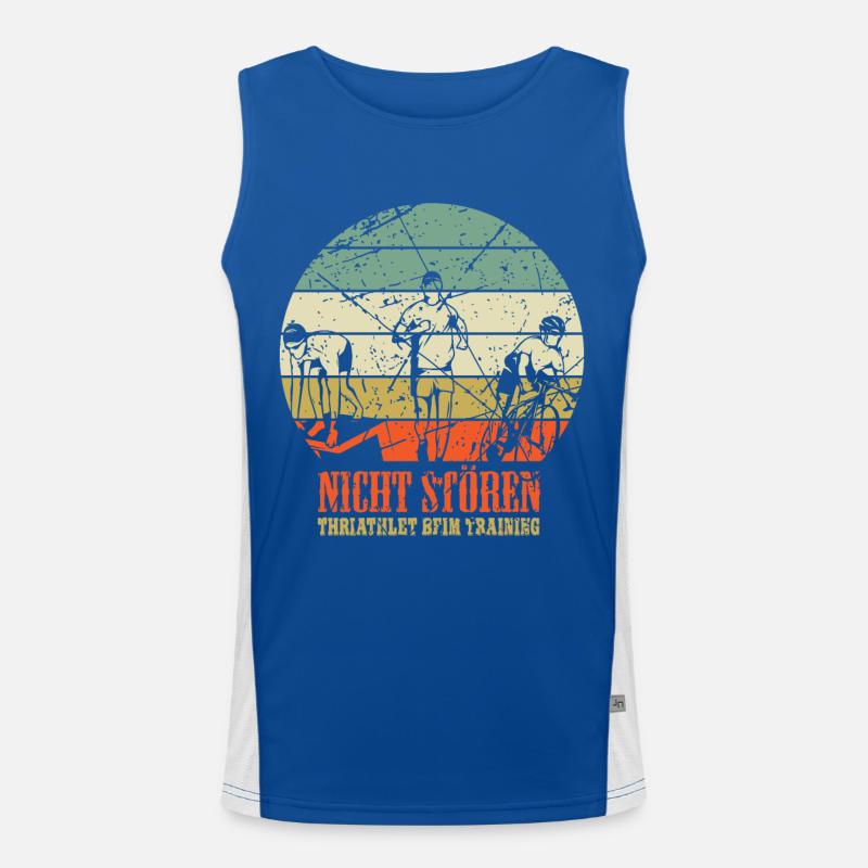 Triathlet Triathlon Funktionelles Kontrast-Tank Top für Männer 