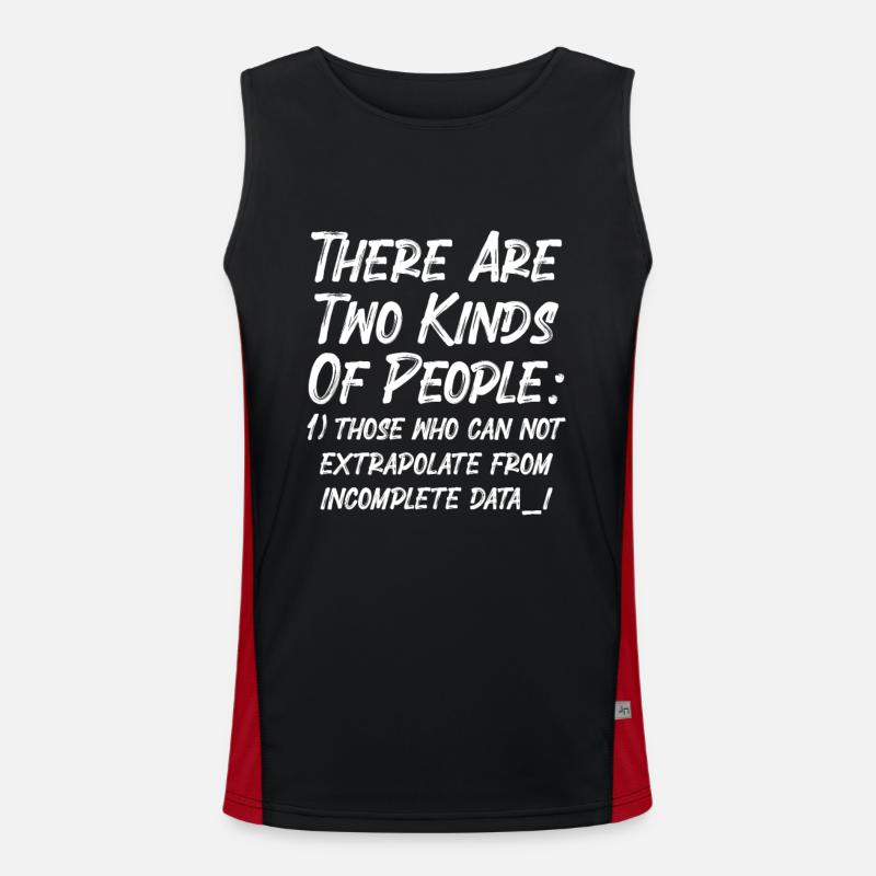 Incomplete Data Funny Science Nerd - Men's Functional Contrast Tank Top  - black/red