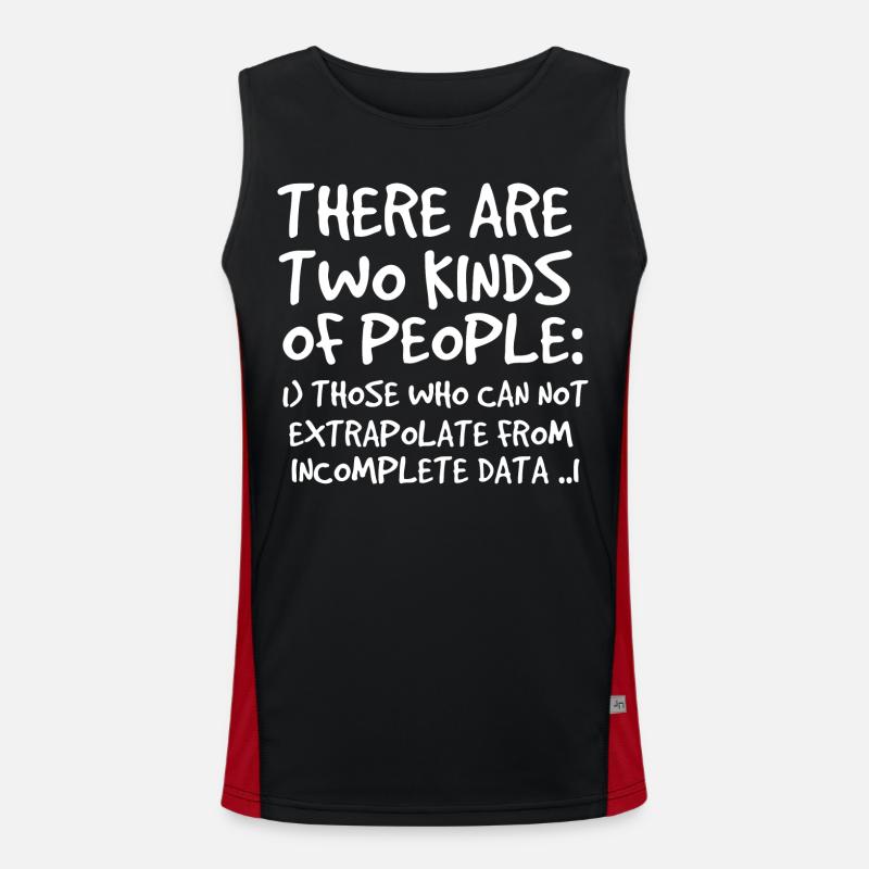 Incomplete Data Funny Science Nerd - Men's Functional Contrast Tank Top - black/red