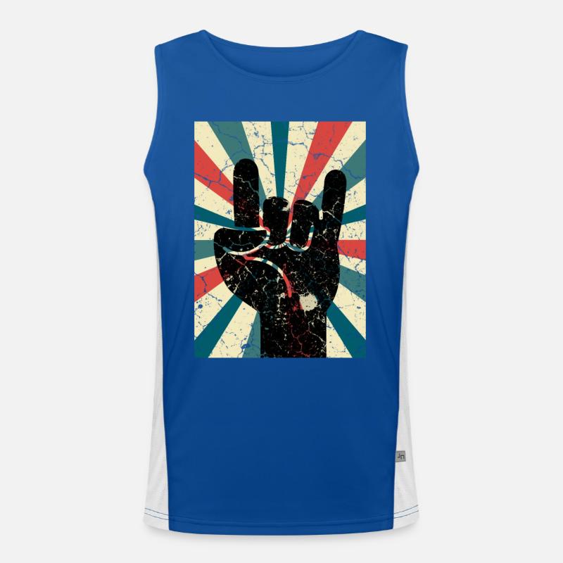 Devil's Horn Punks Men's Functional Contrast Tank Top 