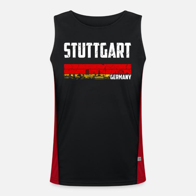 Stuttgart Deutschland Funktionelles Kontrast-Tank Top für Männer 