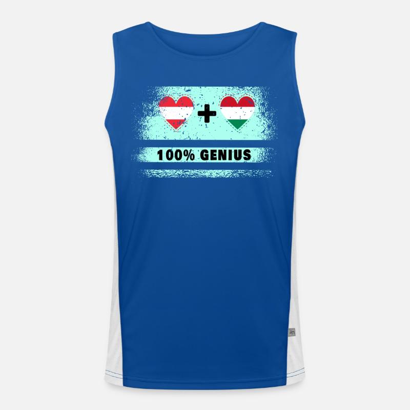 Austria and Hungary 100% Awesome / Gift Men's Functional Contrast Tank Top 