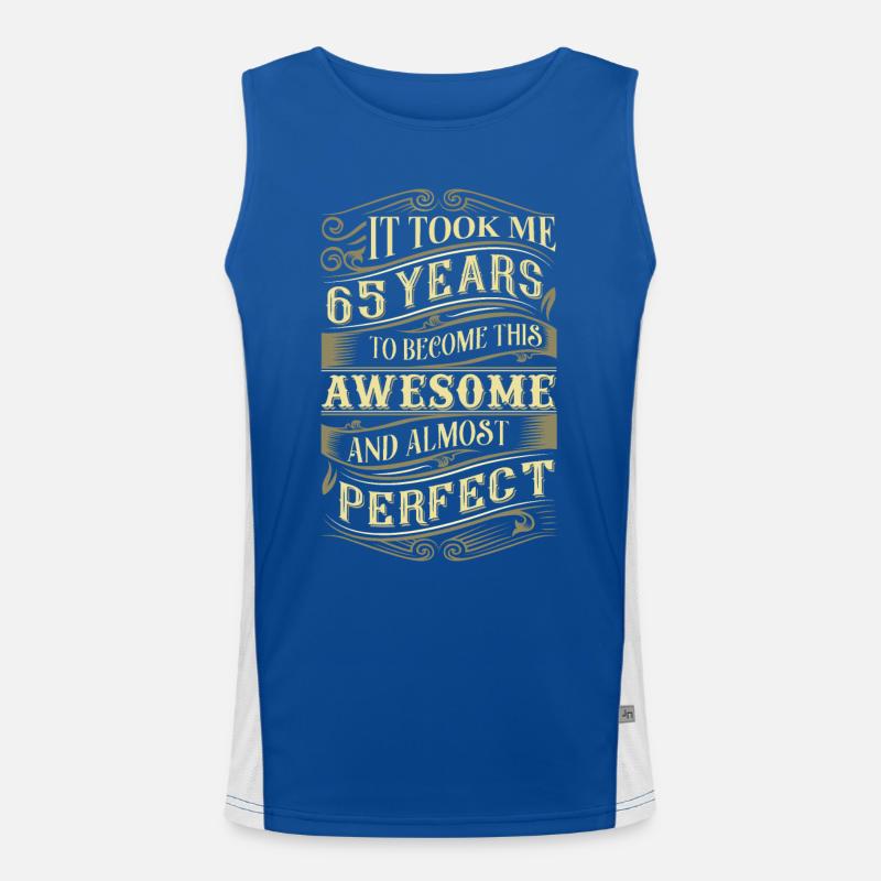 65. Geburtstag Funktionelles Kontrast-Tank Top für Männer 