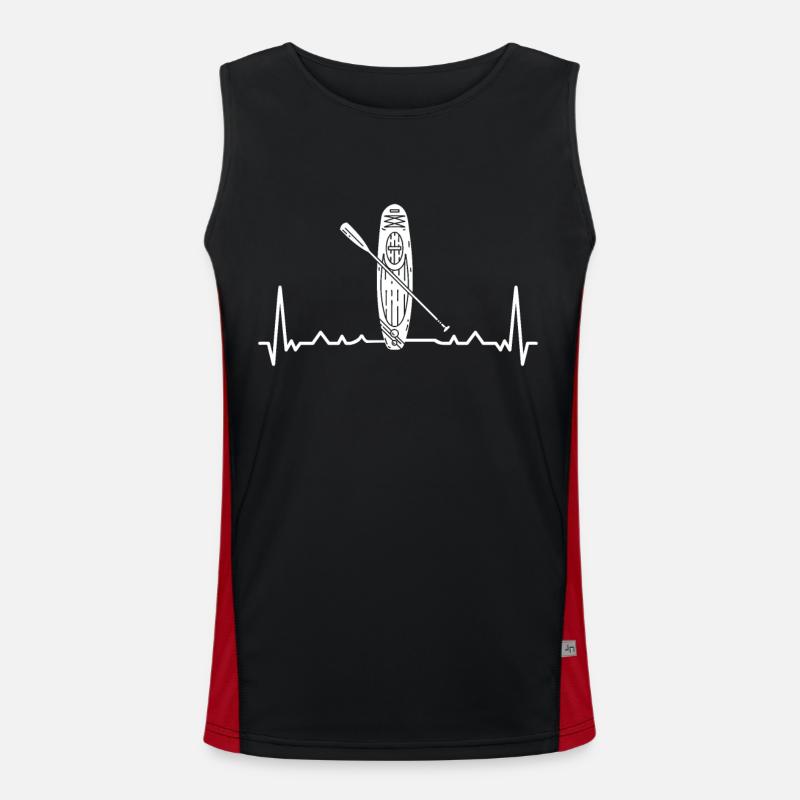 Stehen Sie das Paddel SUP-Paddeln Funktionelles Kontrast-Tank Top für Männer 