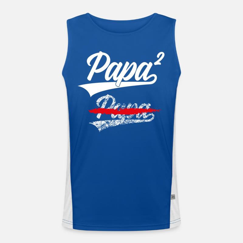 PAPA HOCH 2 KINDER WERDENDER PAPA ZWEITES KIND Funktionelles Kontrast-Tank Top für Männer 