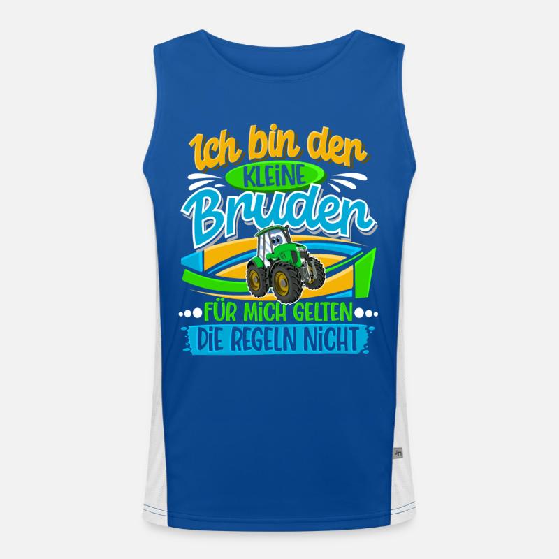 Traktor Kleiner Bruder Funktionelles Kontrast-Tank Top für Männer 